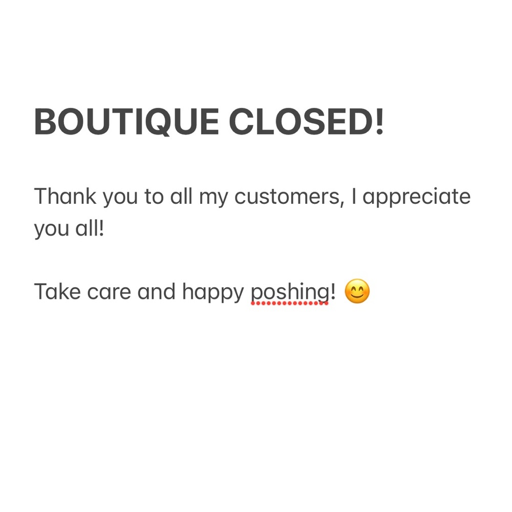 Boutique closed!